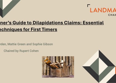 JPLA Nuts & Bolts seminar: Beginner's Guide to Dilapidations Claims - slides and recording